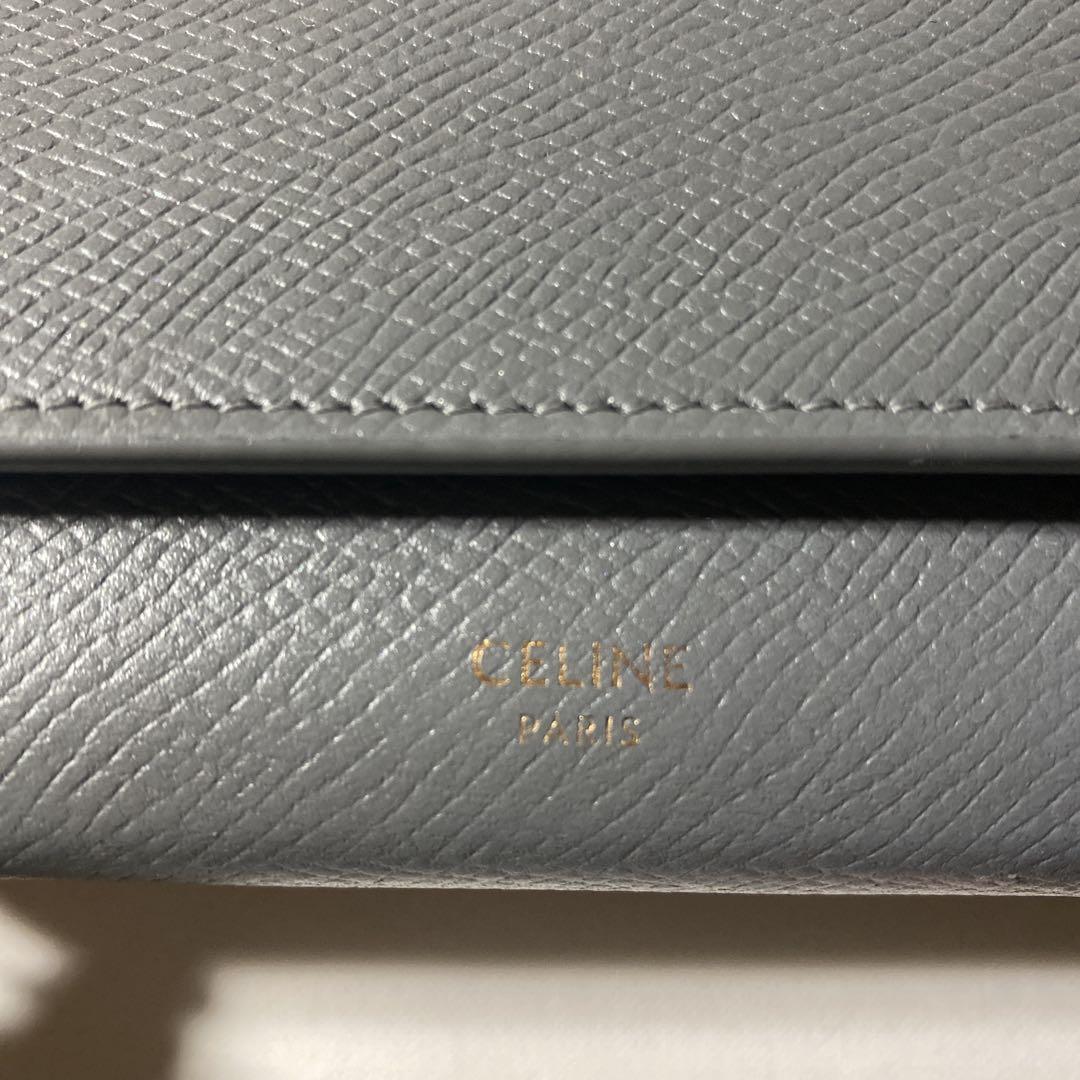 みぃページ⭐︎ セリーヌ　長財布　グレー　美品