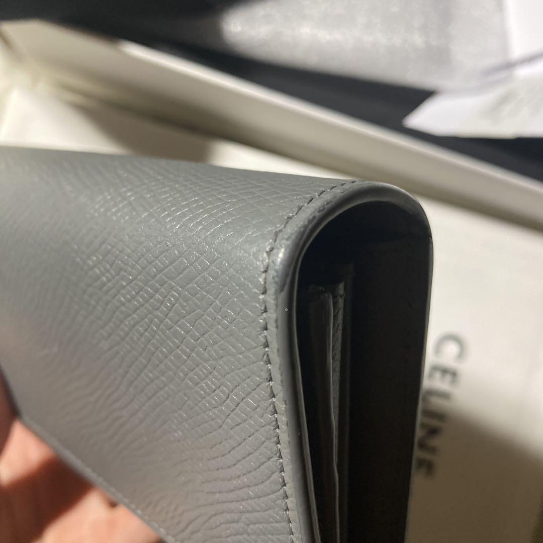みぃページ⭐︎ セリーヌ　長財布　グレー　美品