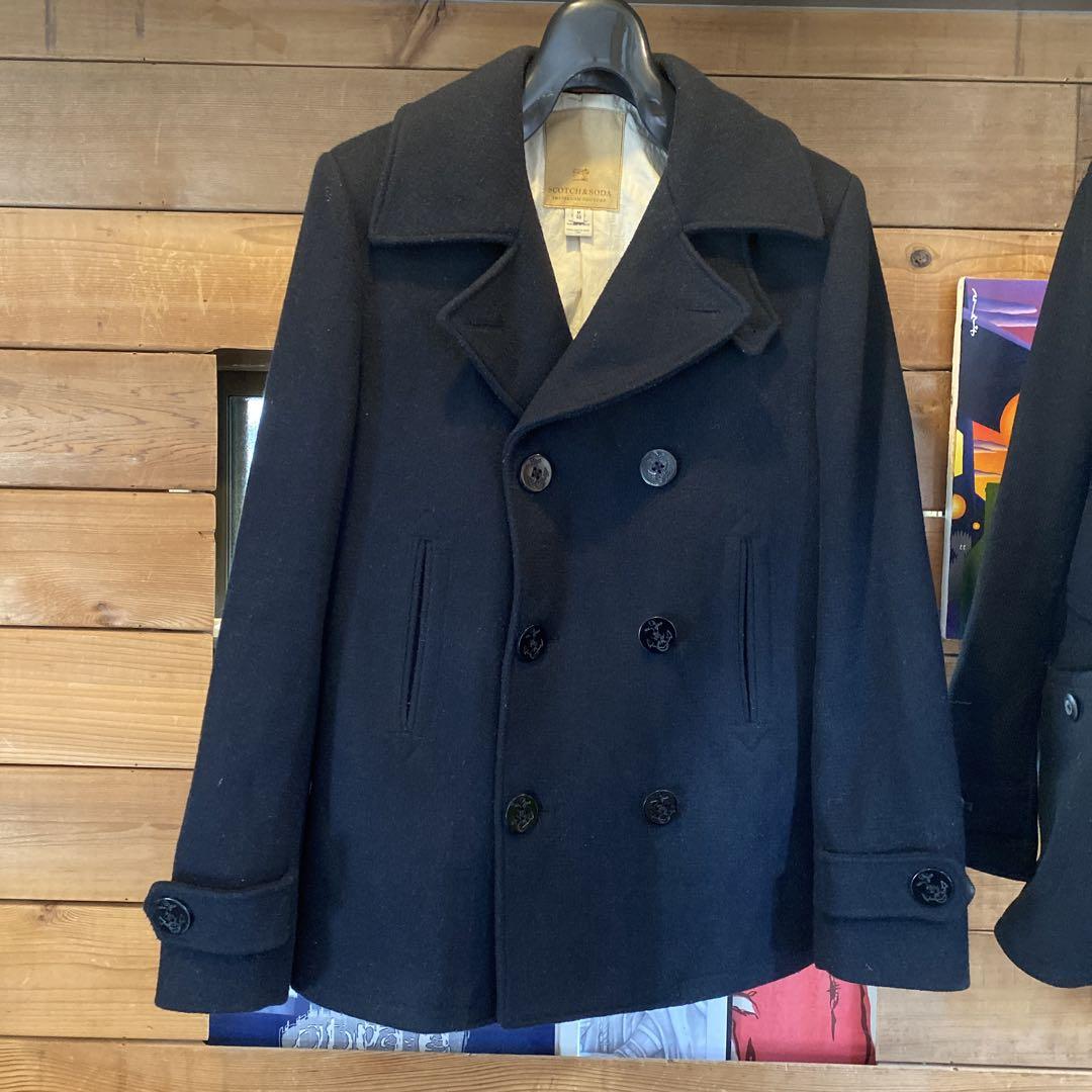 SCOTCH-SODA 黒 ウール ピーコート