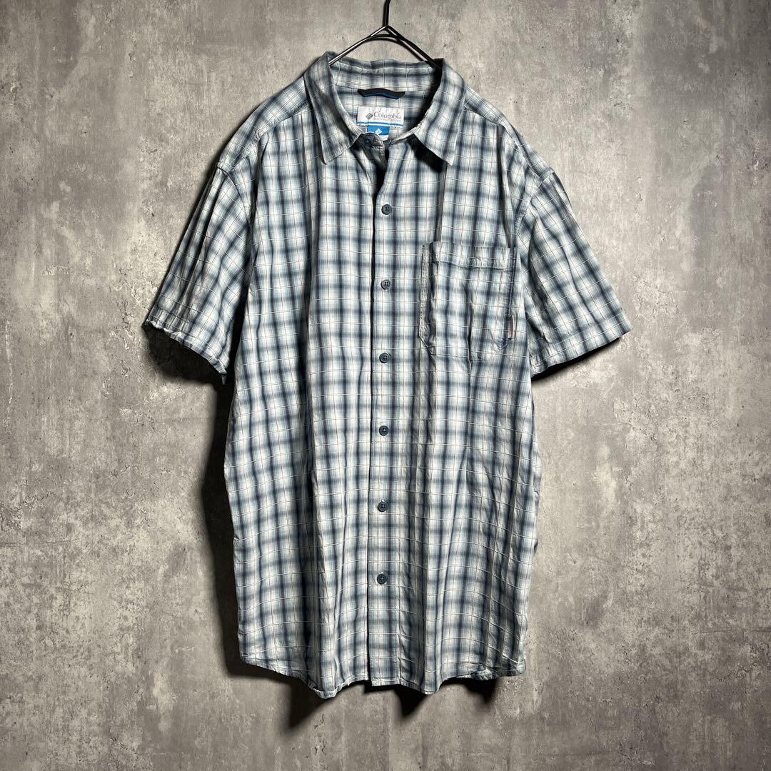【綺麗】Columbia｜コロンビア，オンブレ，シャドーチェック，半袖シャツ