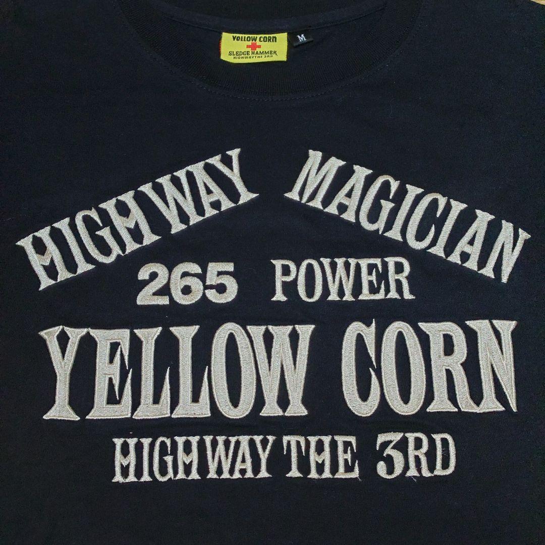 YELLOW CORN イエローコーン 刺繍Tシャツ バイク 単車 2輪