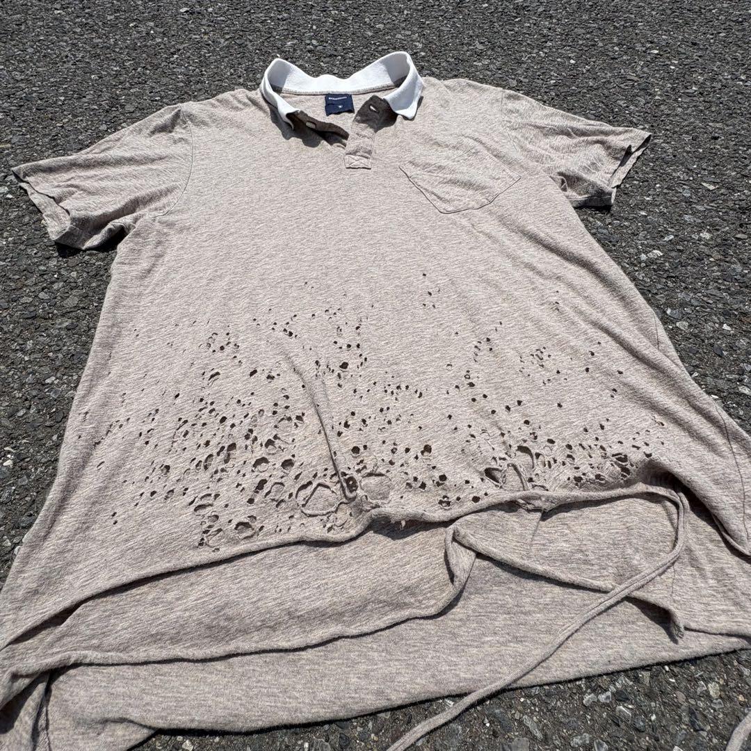トップス 00s MIHARA YASUHIRO DESTROYED SHIRT Y2K