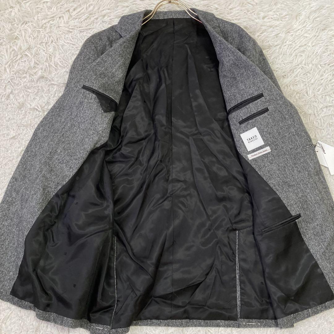 ［未使用］TAKEO KIKUCHI ジャケット グレー L ビジネス カシミヤ