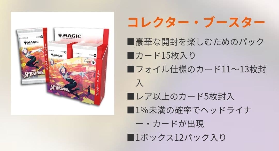 【シュリンク新品未開封】スパイダーマン　コレクターブースター　日本語版