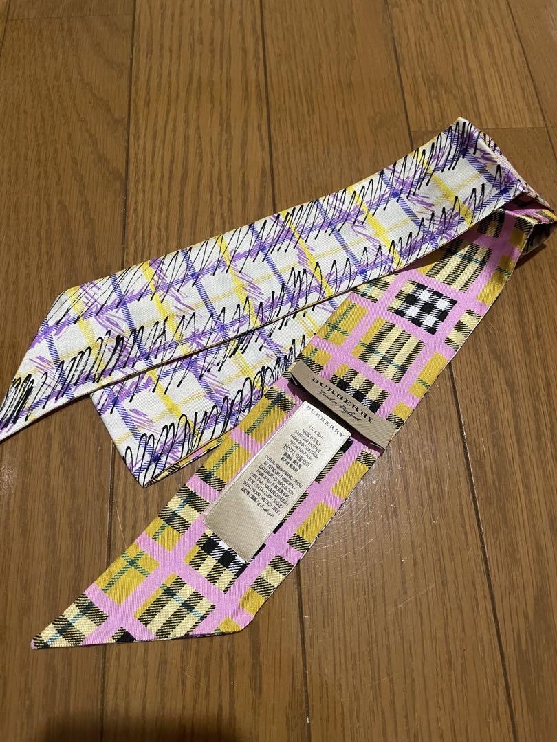 BURBERRY シルクスカーフ ピンクチェック