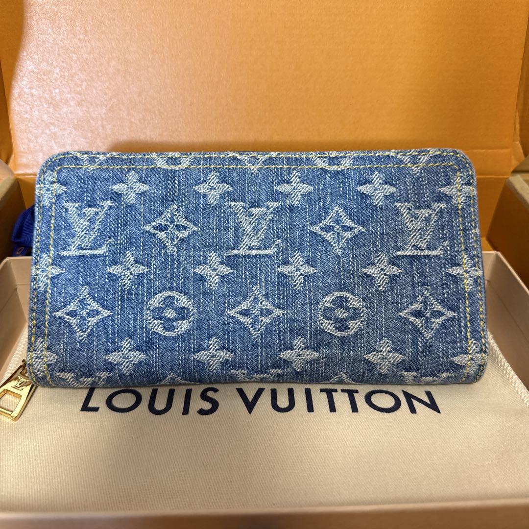 LOUIS VUITTON モノグラム　デニム　ジッピーウォレット　長財布