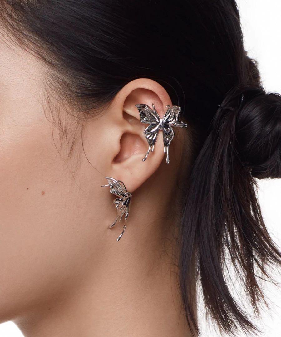 YVMIN 蝶デザイン シルバーピアス ペア