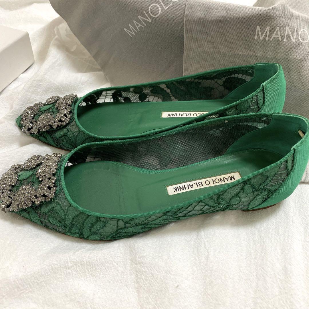 変色ありMANOLO BLAHNHK レース　ハンギシ 変色ありMANOLO BLAHNHK レース ハンギシ