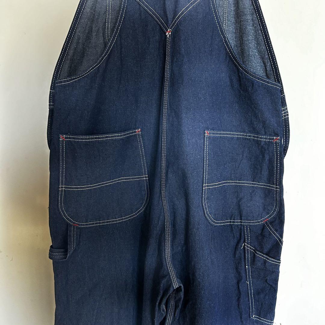 美品 】 W40 Dickies ディッキーズ オーバーオール 濃紺 デニム