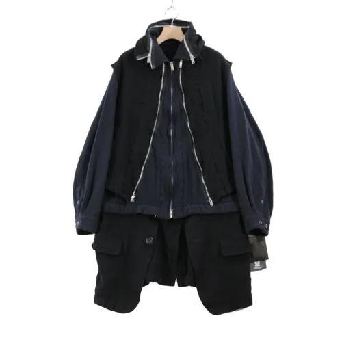 UNDERCOVER アンダーカバー フード レイヤードブルゾン UNDERCOVER アンダーカバー 21AW 縮絨フードベストレイヤード