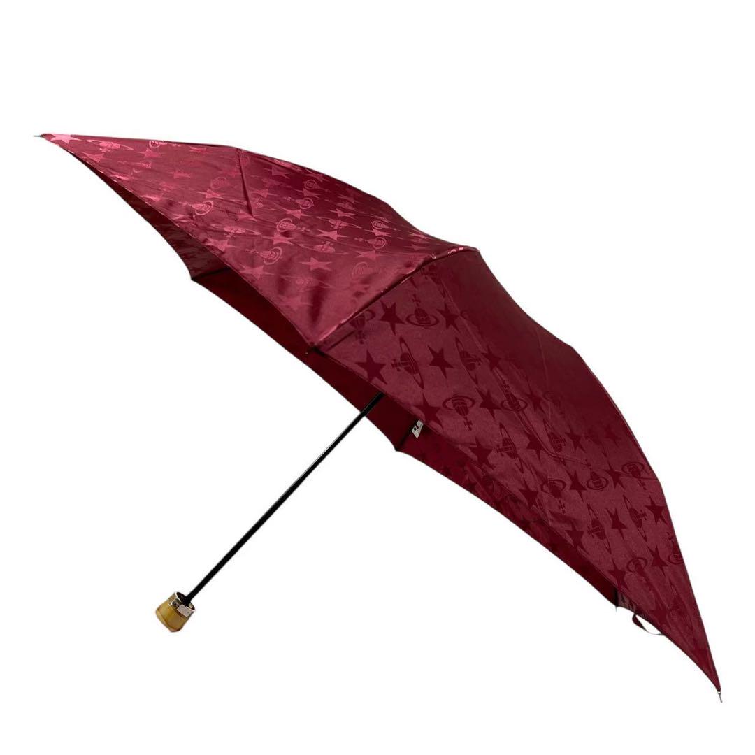 新品未使用　VIVIENNE WESTWOOD 折り畳み傘　雨傘 未使用】ヴィヴィアン 折り畳み傘 雨傘 オーブ ロゴ スター 袋