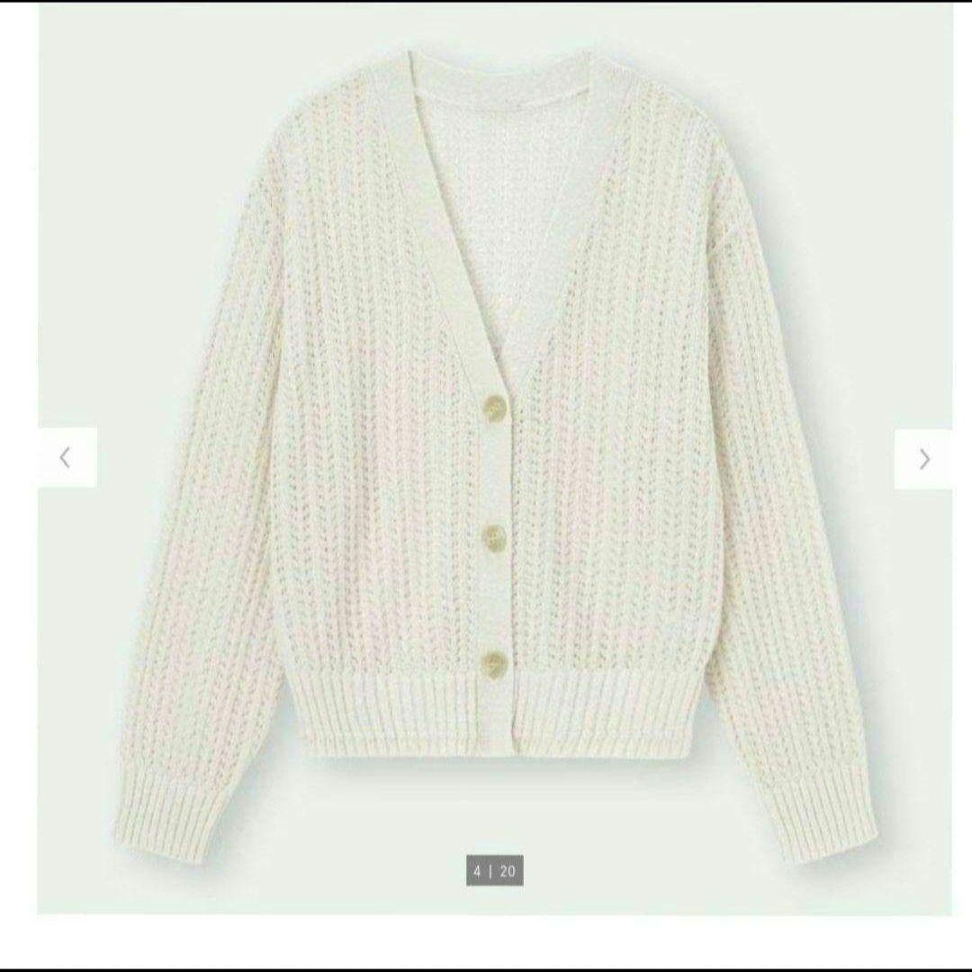 L ナチュラル 透かし編みカーディガン 新品 ZARA ユニクロ H&M