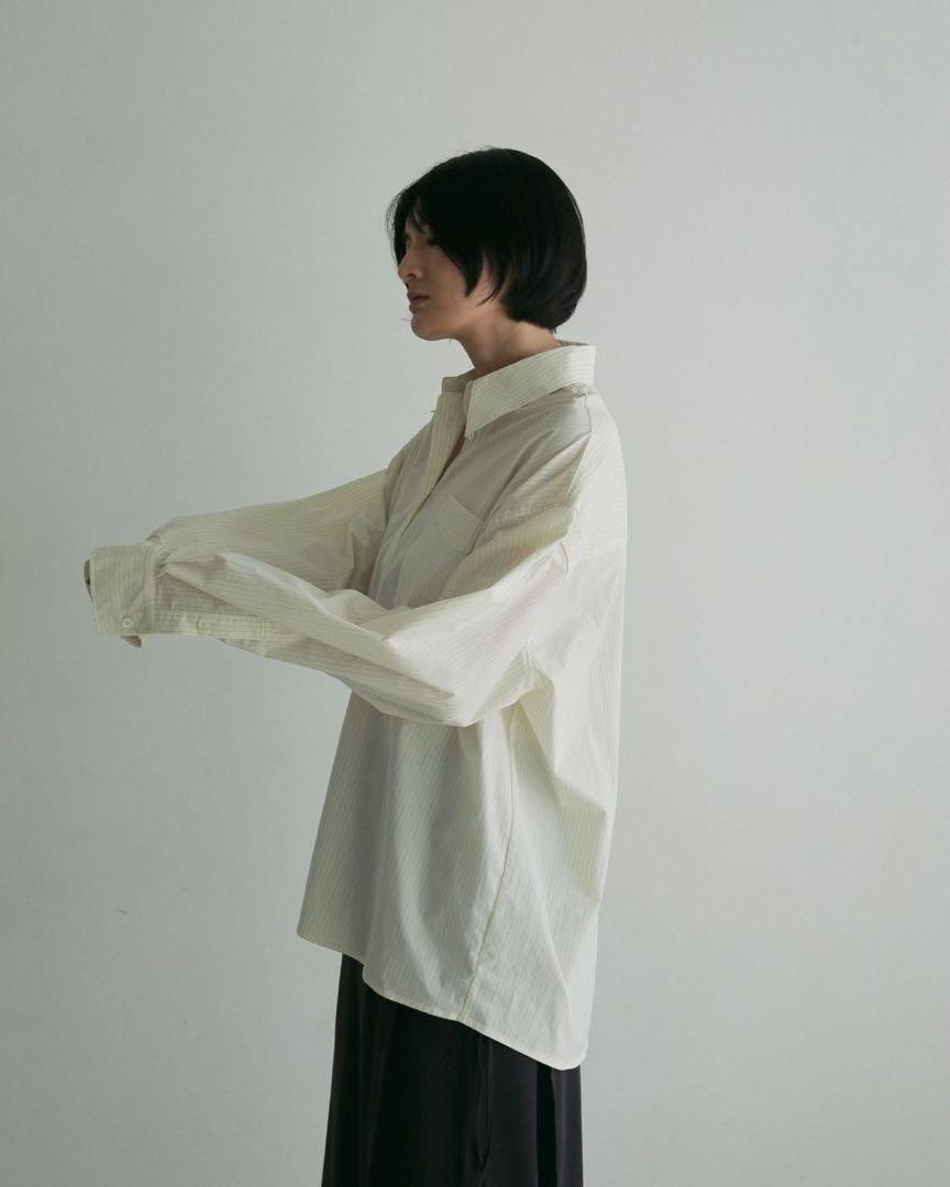 anuke Stripe Over Shirts(アイボリー)