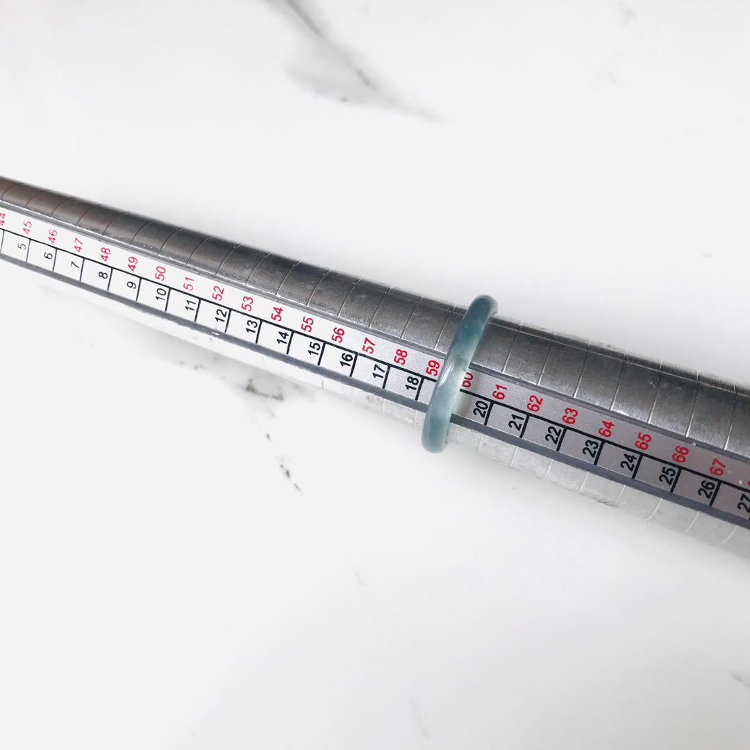 [R120-013］ 翡翠　くりぬき　リング　天然石　グアテマラ産　19号　指輪