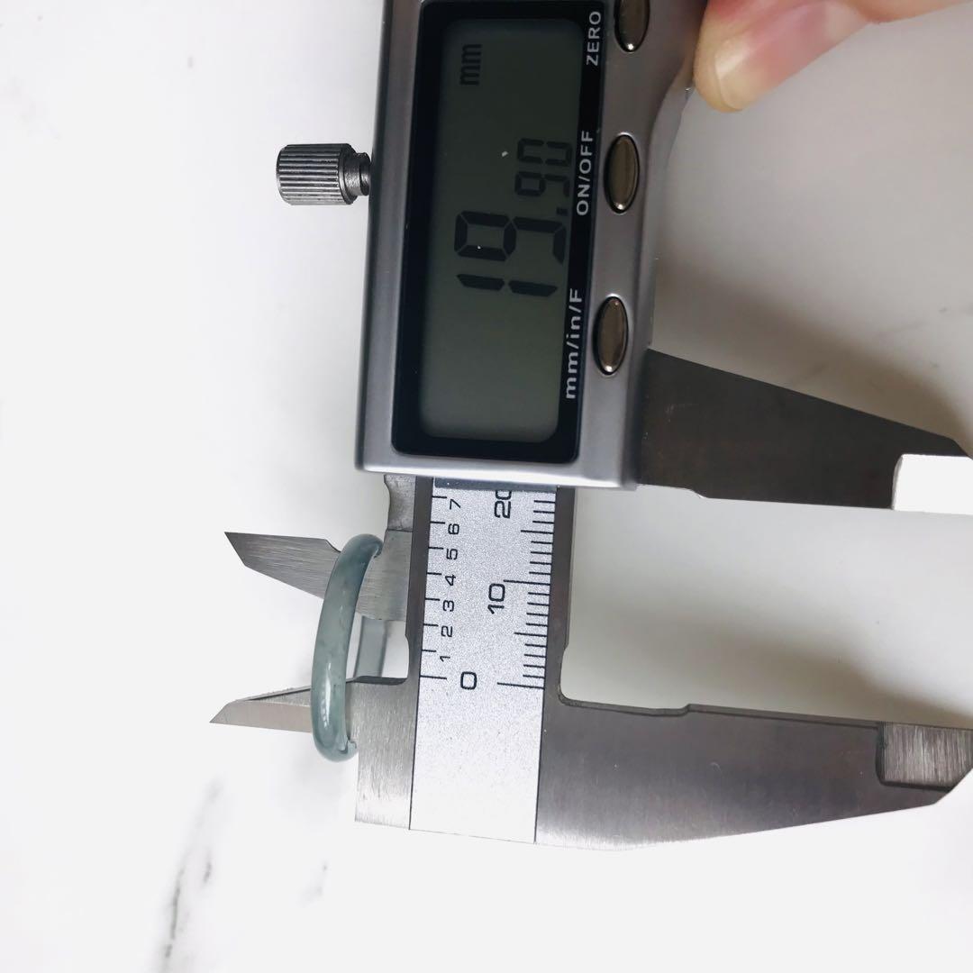 [R120-013］ 翡翠　くりぬき　リング　天然石　グアテマラ産　19号　指輪
