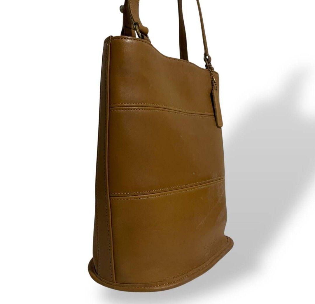 大人気新品をすべて COACH OLD オールドコーチ トート バケツ ブラウン オールレザー バッグ