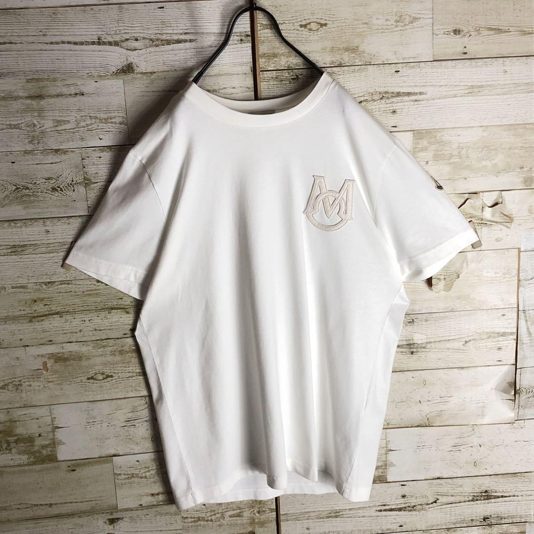 MONCLER モンクレール tシャツ ビック刺繍ロゴ パッチ 刺繍 ロゴ付き