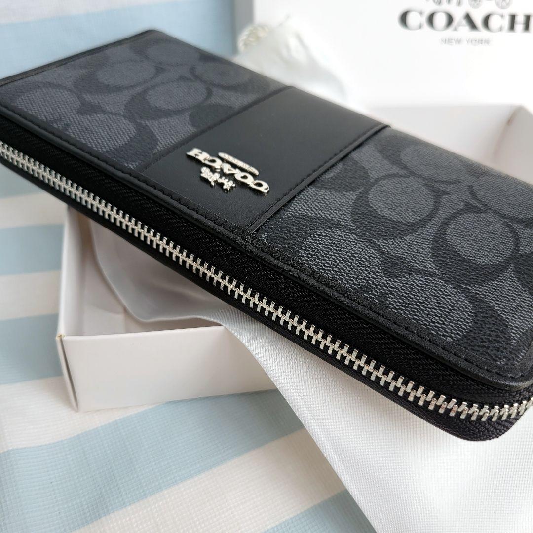 【再入荷新品】COACH コーチ 長財布 シグネチャー 定番 1番人気 レザー