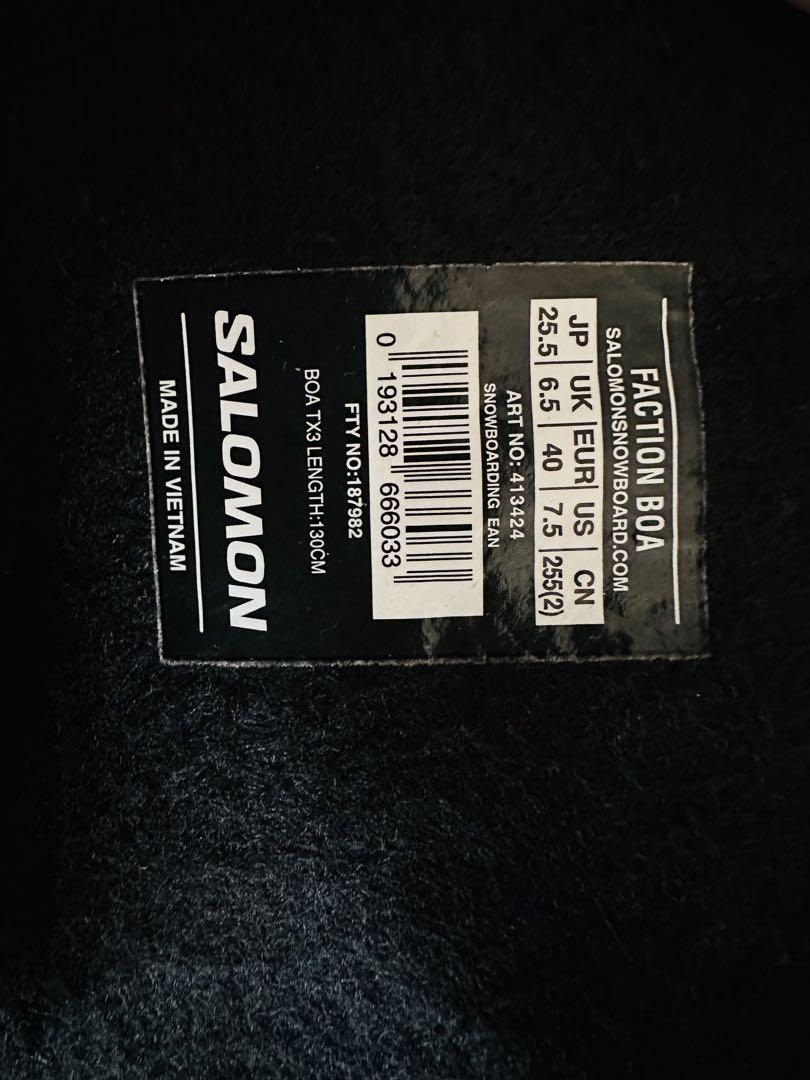 22-23 Salomon スノーボードブーツ FACTION BOA