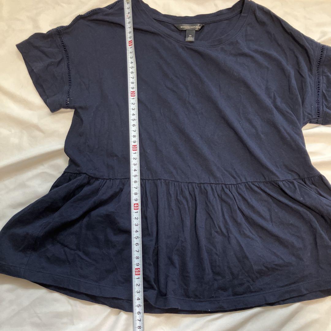BANANA REPUBLIC ネイビー チュニック ペプラム トップス XS