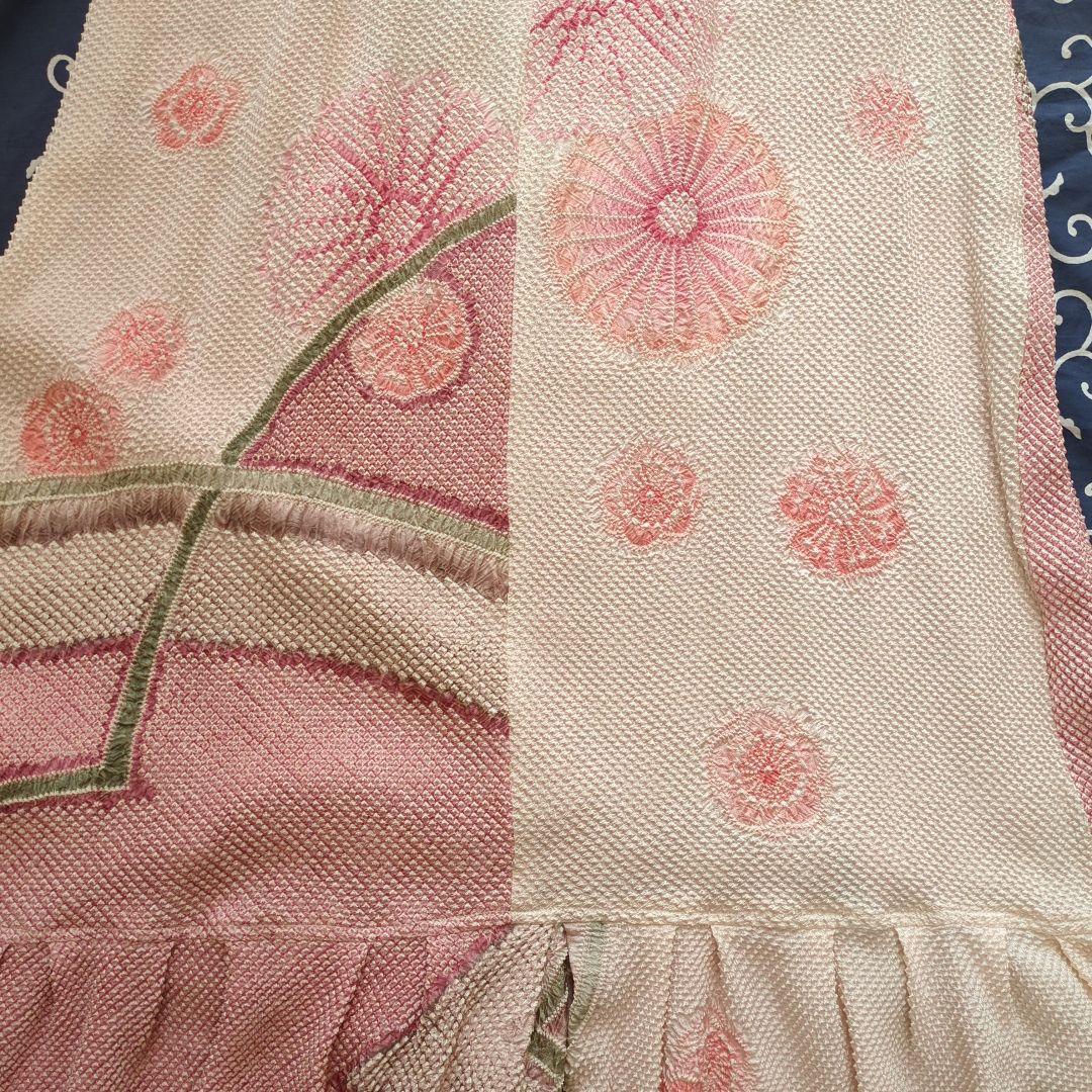 着物リメイク、ハンドメイド、ワンピース、絞り、正絹