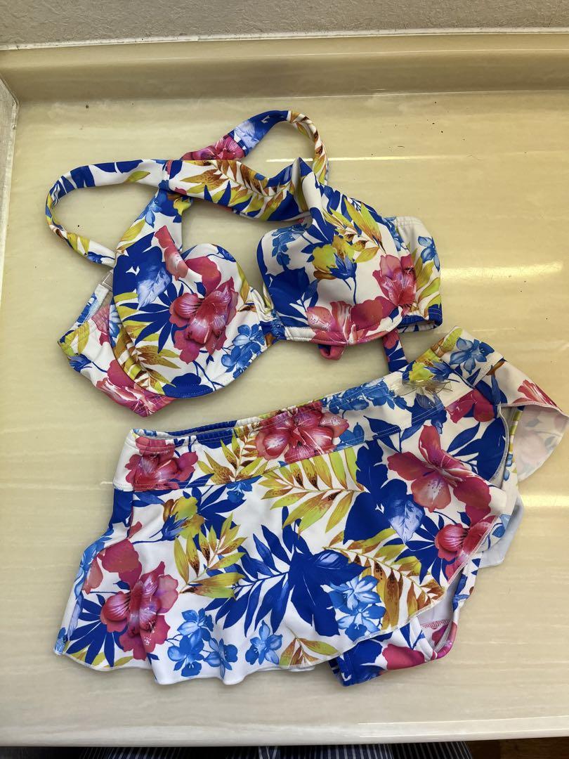 MARUKO 青系花柄 セパレート水着 D75 Lサイズ MARUKO 青系花柄 セパレート水着 D75 Lサイズ（楽天市場】青