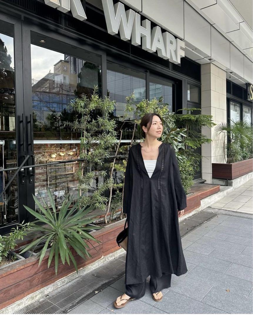 ETRE TOKYO ワンピース レーステープリネンワンピース