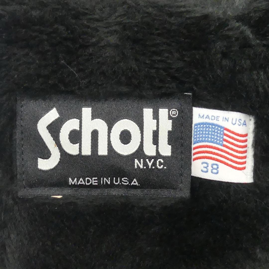Schott 38 ショット ライダースジャケット シングル 黒 HH9501 画像8
