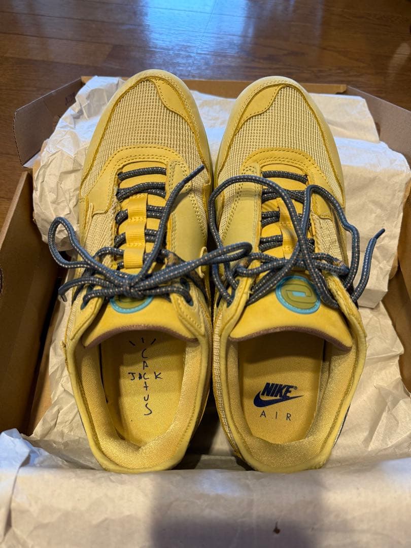ナイキ トラヴィススコット‪×NIKE エアマックス1 カクタスゴールド