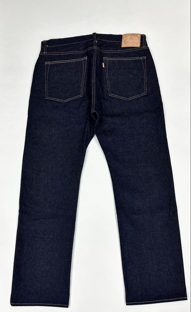 16oz　へリンボーン　ストレートジーンズ38