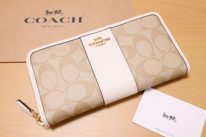 『3年保証』 白くてかわいい♡ 在庫僅かなレアカラー♪ 長財布 コーチ COACH - 長財布