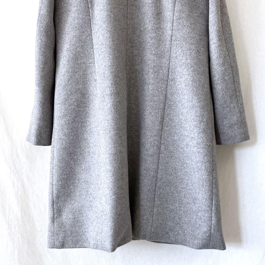 海外ブランド通販 公式サイト ロングコート ウールアンゴラ J.PRESS 美品 9 ノーカラー フード付 ジャケット・アウター