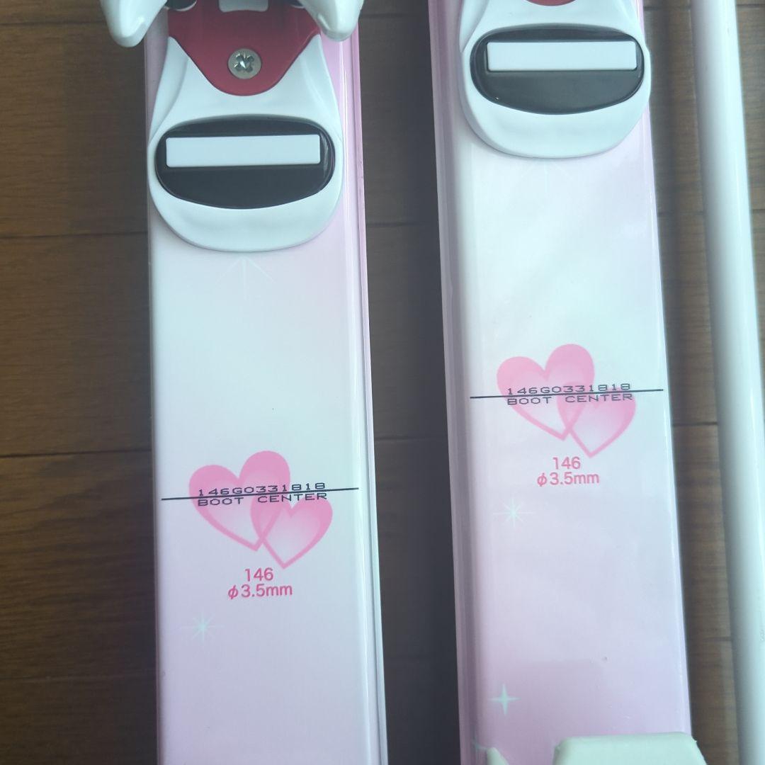 カザマ　女の子　スキーセット、板146センチ、靴24センチ