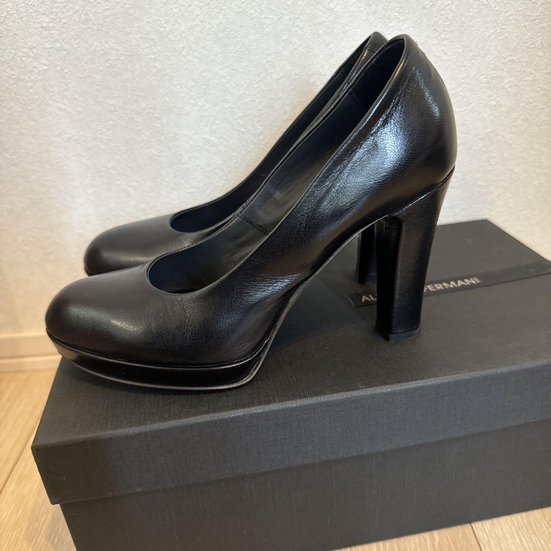 ALBERTO FERMANI レザー ヒール 36 黒