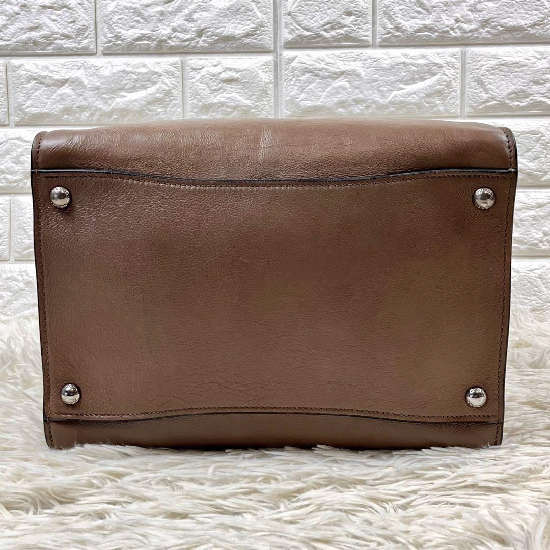 PRADA ヴィッテロダイノ レザー トートバッグ BR3250 ブラウンの