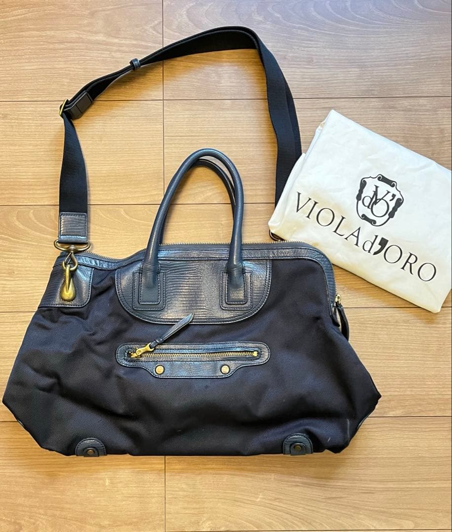 VIOLADORO ブラックバッグ ショルダー付き