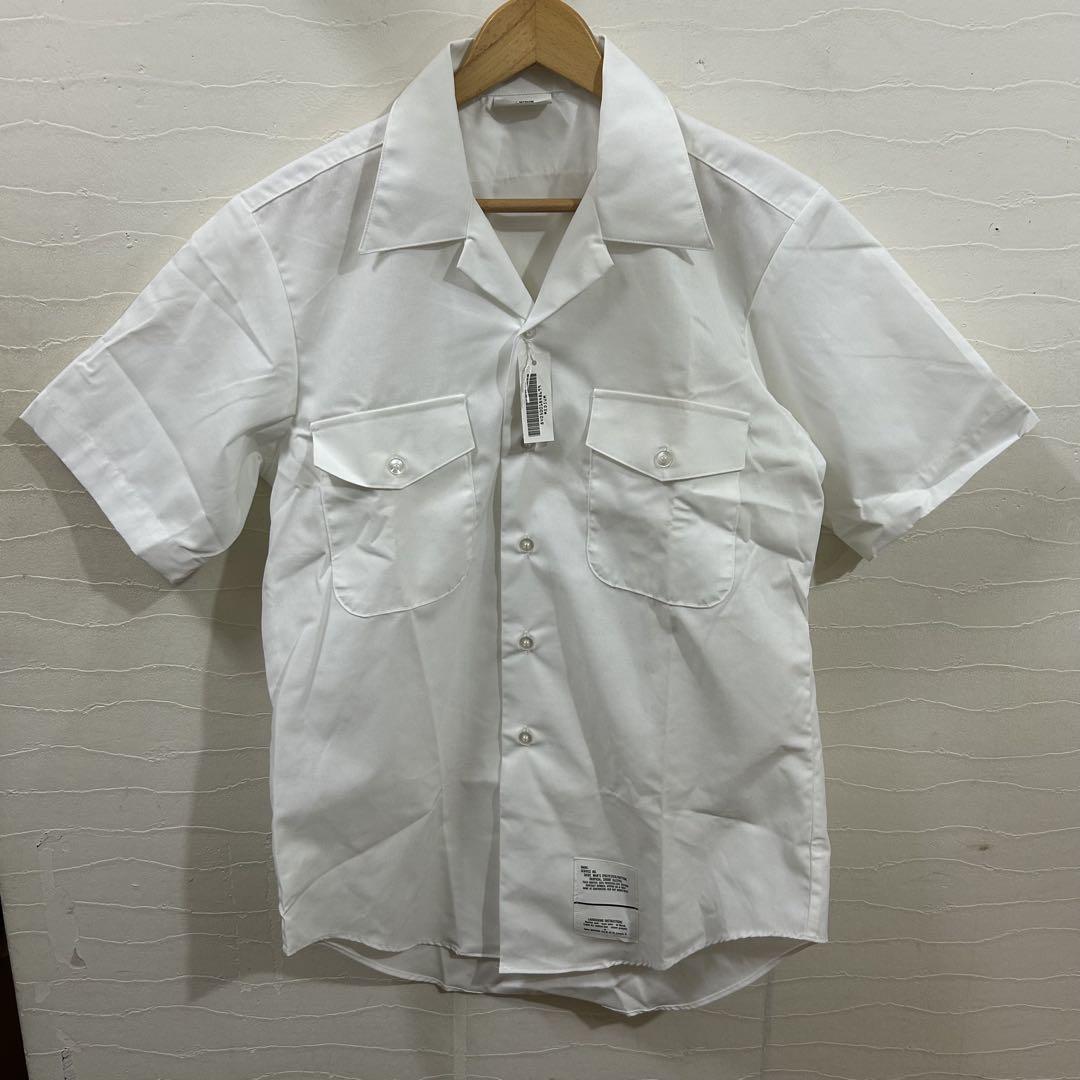 Vintage96年新品タグ付きデッドストック米軍トロピカル半袖シャツ白M