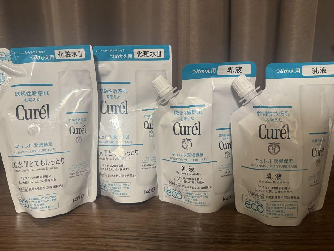 キュレル 潤浸保湿 乳液・化粧水IIIつめかえ用2個ずつセット