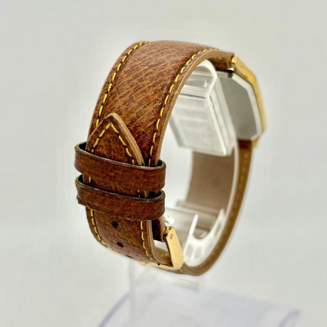 新品電池】 SEIKO Dolce オクタゴン ゴールド メンズ 新品ベルト