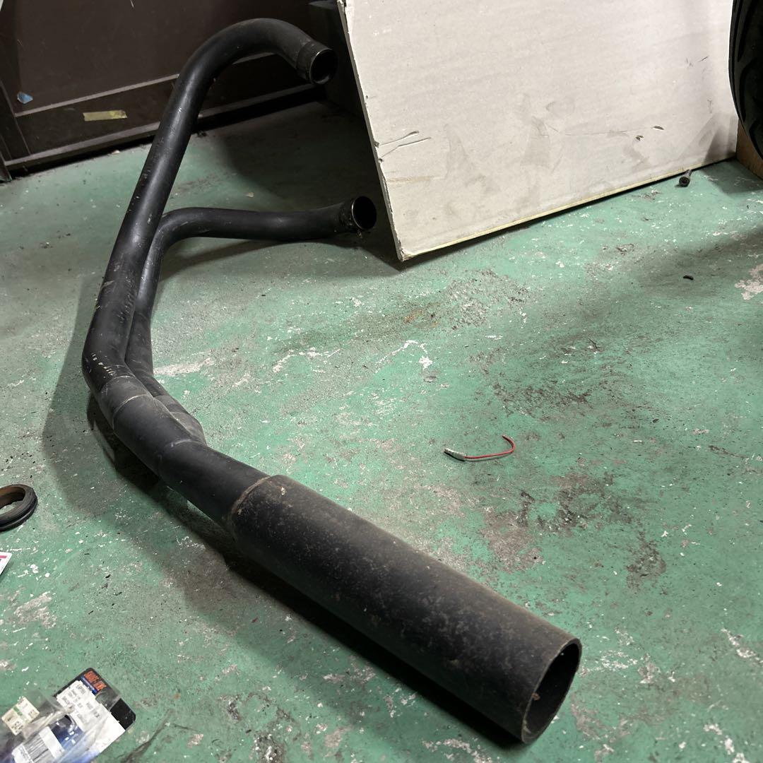 gs400 マフラー　吸い込み　ウィング　メガホン