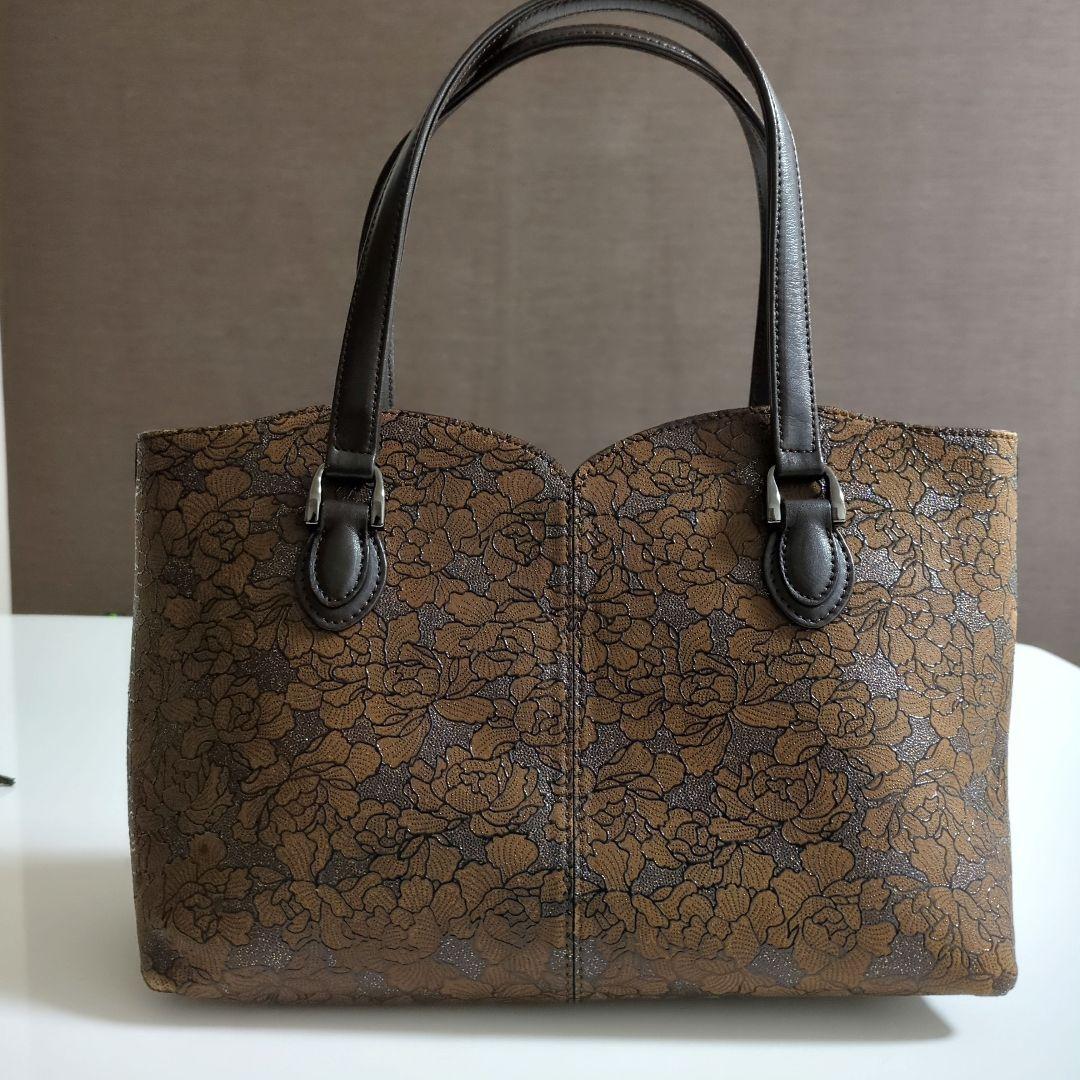 美品】インデンヤ 印傳屋 ハンドバッグ 花柄 小銭入れ 小物入れ