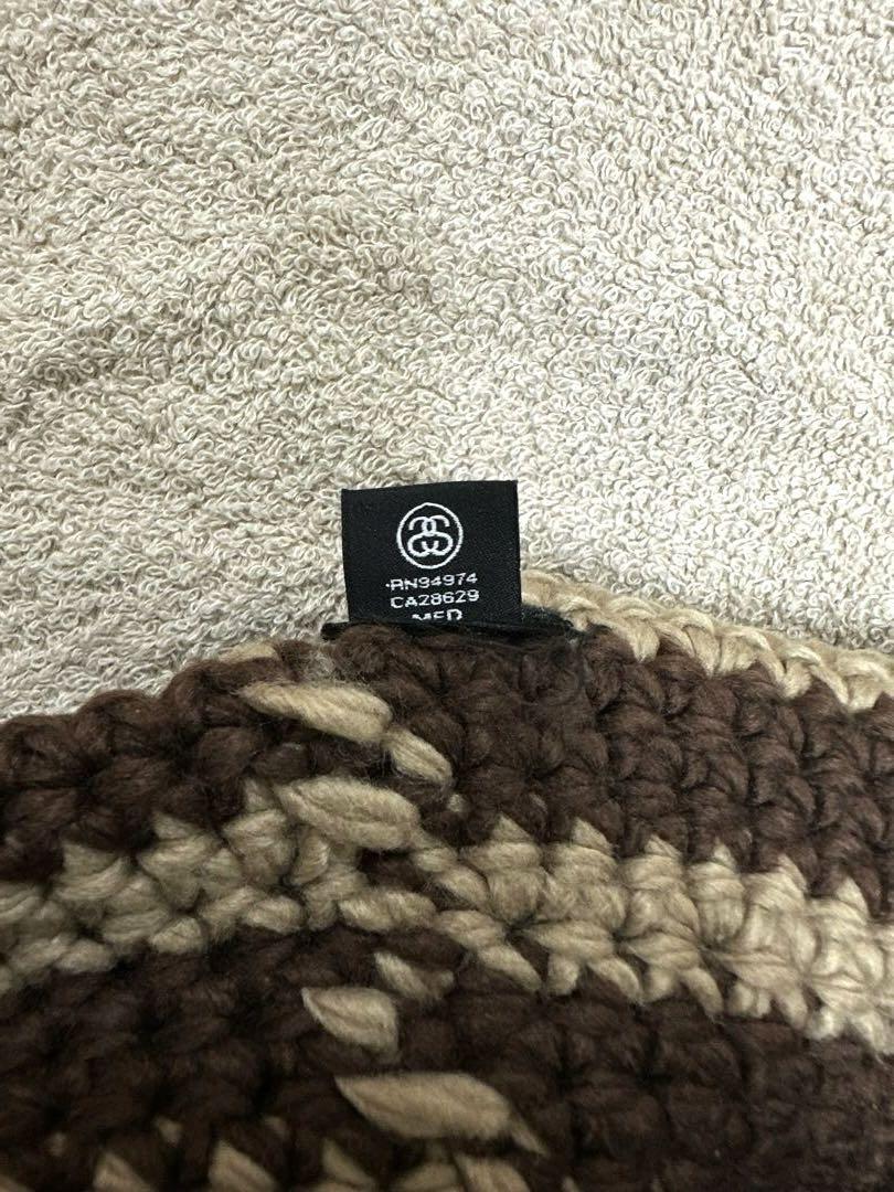 極美品 Stussy ステゥシー　SWIRL KNIT バケットハット　ブラウン 極美品 Stussy ステゥシー SWIRL KNIT バケットハット ブラウン