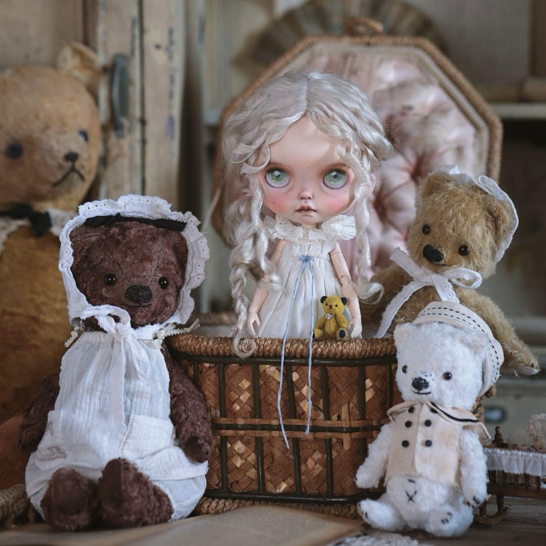 ヴィンテージベアライク 白熊 ぬいぐるみ テディベア 海外作家様