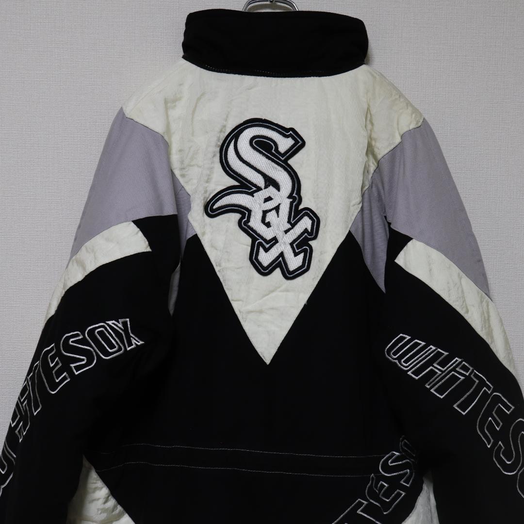 WHITE SOX 刺繍　ホワイトソックス スタジャン　L ホワイトソックス サテン ジャケット スタジャン WHITE SOX