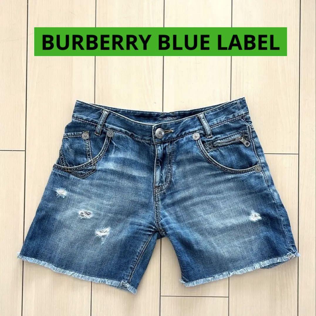 BURBERRY BLUE LABEL ダメージデニム ショートパンツ　38 5,300円