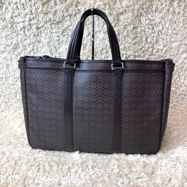 最新品即納 美品 COACH ビジネスバッグ 2way PVC レザー シグネチャー A4 GtC0h-m97932511644 お得爆買い