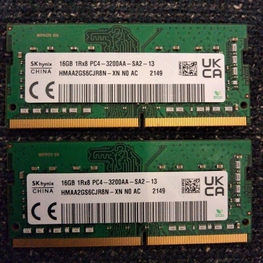 SK hynix 16GB PC4-3200AA メモリ 2枚組