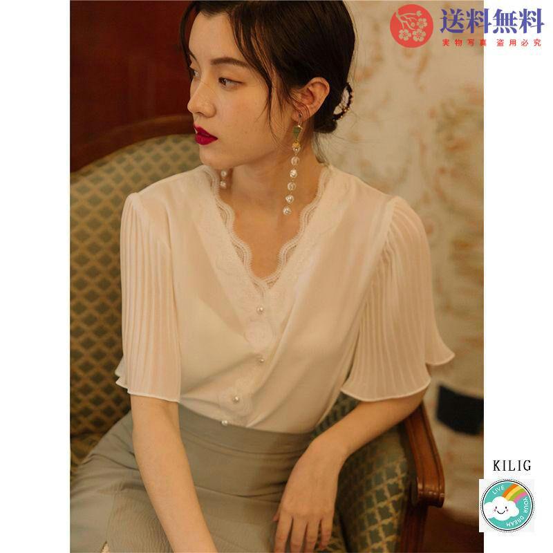 特価最安値 88新婦人フランス復古シフォンシャツとハーフスカートの8点セット Ib9Wr-m97934276347 大人気国産
