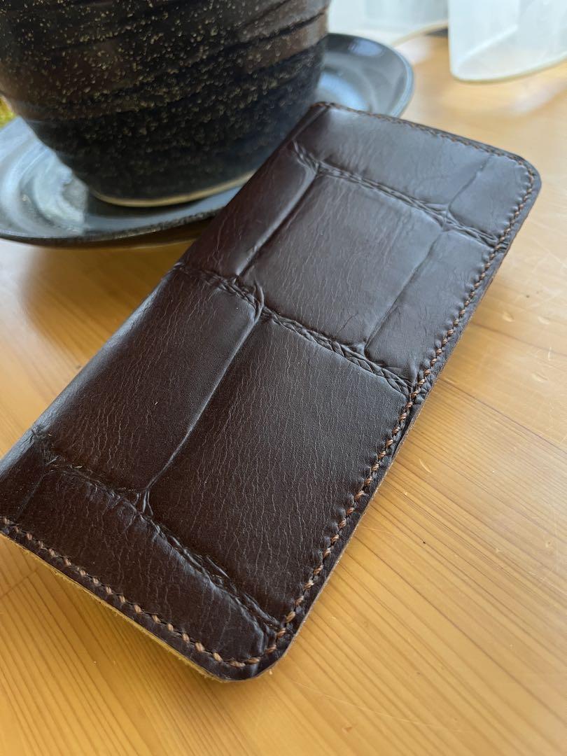 本革　長財布　濃ブラウン　ハンドメイド