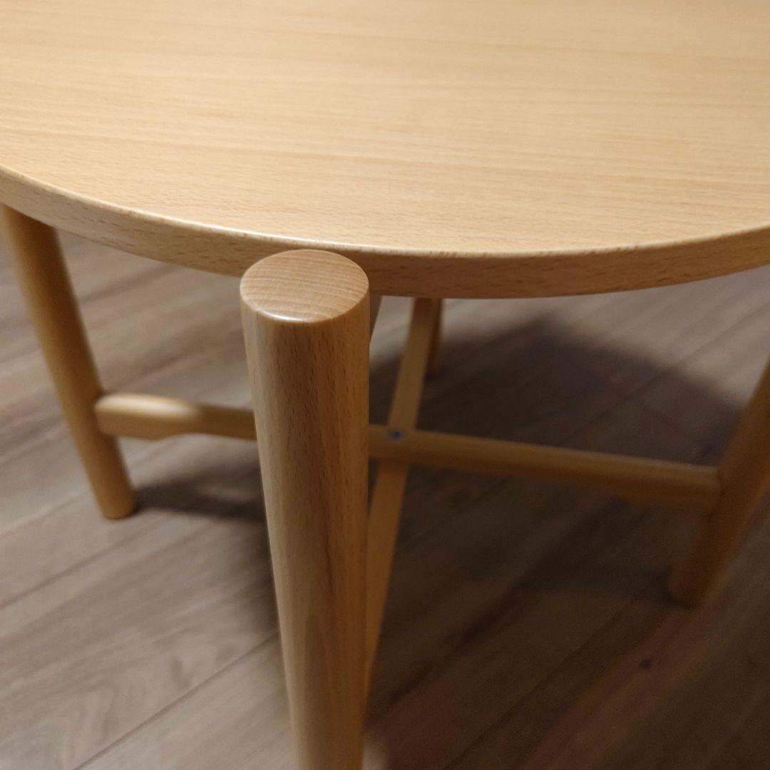 【極美品】無印良品/良品計画/MUJI　ブナ材サイドテーブル　ラウンド/丸a